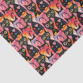 Happy Valentine's Day Tissue Paper Cat Red Hearts Tissuepapier (Detail)