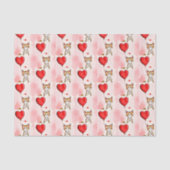 Happy Valentine's Day Tissue Paper Cat Red Hearts Tissuepapier (Voorkant)