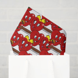 Happy Valentine's Day Tissue Paper Couple Hearts Tissuepapier