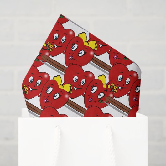 Happy Valentine's Day Tissue Paper Couple Hearts Tissuepapier (Cadeauzakje)