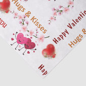 Happy Valentine's Day Tissue Paper Couple Hearts Tissuepapier (Detail)