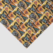 Happy Valentine's Day Tissue Paper Dog Red Hearts Tissuepapier (Detail)