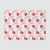 Happy Valentine's Day Tissue Paper Dog Red Hearts Tissuepapier (Voorkant)