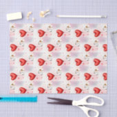 Happy Valentine's Day Tissue Paper Dog Red Hearts Tissuepapier (Craft)