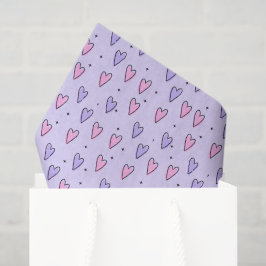 Happy Valentine's Day Tissue Paper Pink Hearts Tissuepapier