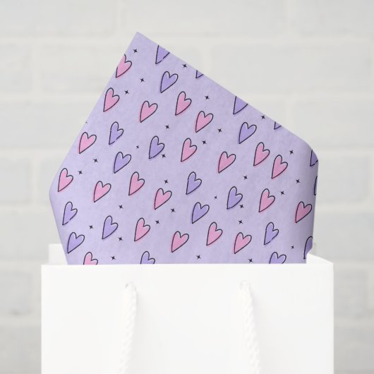 Happy Valentine's Day Tissue Paper Pink Hearts Tissuepapier (Cadeauzakje)