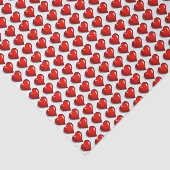 Happy Valentine's Day Tissue Paper Red Hearts Tissuepapier (Detail)