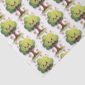 Happy Valentine's Day Tissue Paper Tree Red Hearts Tissuepapier (Detail)