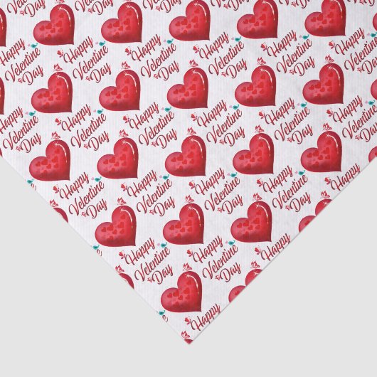 Happy Valentines Day Tissuepapier (Detail)