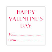 Happy Valentines Day To From Personalized Zelfinktende Stempel (Design)