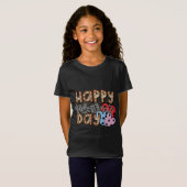 Happy Valentines Day Tomte Drie roze harten Garde T-shirt (Voorkant volledig)