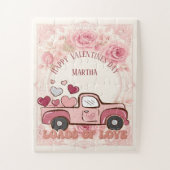 Happy Valentines Day Truck Loads of Love Heart Kid Legpuzzel (Verticaal)