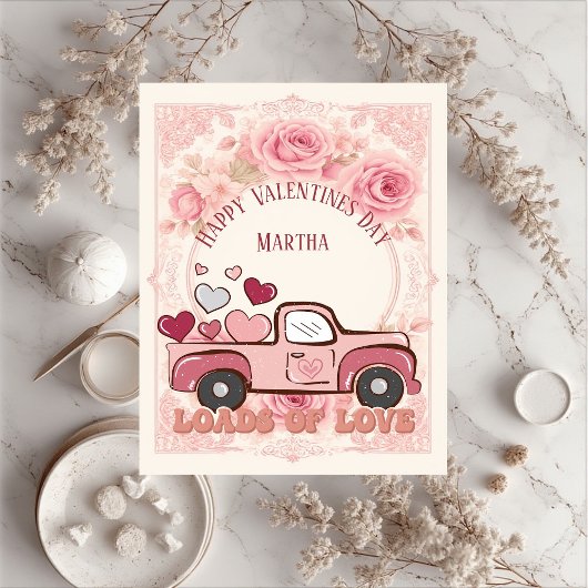 Happy Valentines Day Truck Loads of Love Heart Kid Legpuzzel