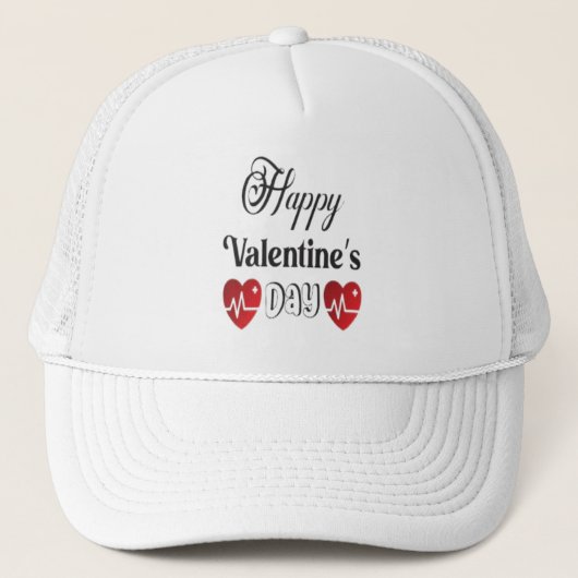 Happy Valentines Day Trucker Hat Trucker Pet (Voorkant)
