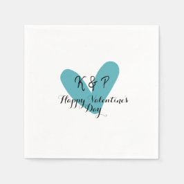 Happy Valentine's day turquoise heart name letter  Servet