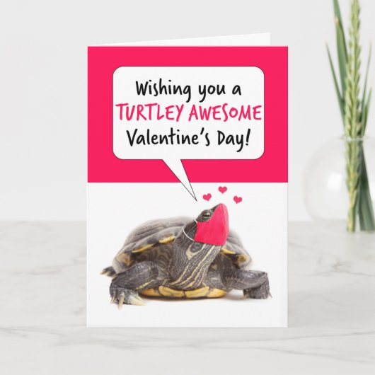 Happy Valentine's Day Turtle in Covid gezichtsmask Feestdagen Kaart (Voorkant)
