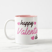 Happy Valentine's Day Tweekleurige Koffiemok (Links)