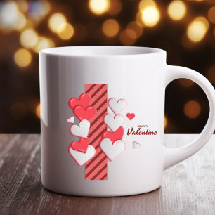 Happy Valentines Day Tweekleurige Koffiemok