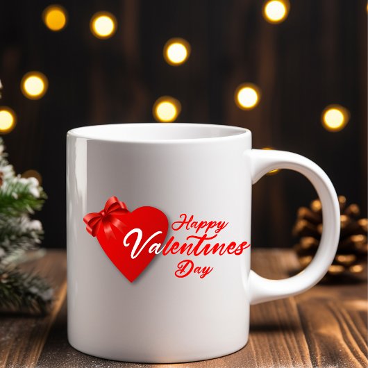 Happy Valentine's Day Two-Tone Coffee Mok