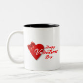 Happy Valentine's Day Two-Tone Coffee Mok (Links)