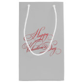 Happy Valentine's Day Typografie | Gift Bag Klein Cadeauzakje (Achterkant)