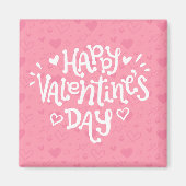 Happy Valentine's Day Typografie | Magneet (Voorkant)