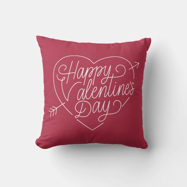 Happy Valentine's Day Typografie | Sierkussen (Voorkant)