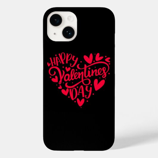 Happy Valentines Day Valentijn Hartvorm Case-Mate iPhone Case (Achterkant)