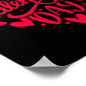 Happy Valentines Day Valentijn Hartvorm Poster (Hoek)