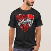 Happy Valentines Day Valentijn Hartvorm T-shirt (Voorkant)