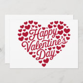 Happy Valentines Day Valentijn Love Heart Bedankkaart (Voorkant / Achterkant)