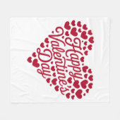 Happy Valentines Day Valentijn Love Heart Fleece Deken (Voorkant (Horizontaal))