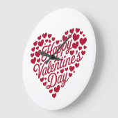 Happy Valentines Day Valentijn Love Heart Grote Klok (Hoek)