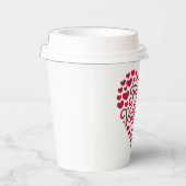 Happy Valentines Day Valentijn Love Heart Papieren Bekers (Rechts)