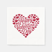 Happy Valentines Day Valentijn Love Heart Servet (Voorkant)