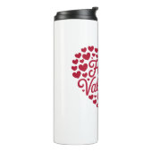 Happy Valentines Day Valentijn Love Heart Thermosbeker (Gedraaid links)