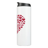 Happy Valentines Day Valentijn Love Heart Thermosbeker (Geroteerd rechts)