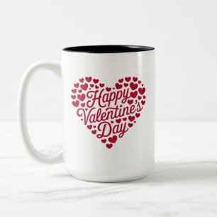 Happy Valentines Day Valentijn Love Heart Tweekleurige Koffiemok