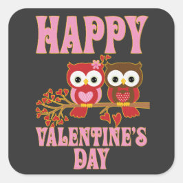 Happy Valentine's Day Vierkante Sticker