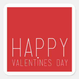 Happy Valentines Day Vierkante Sticker
