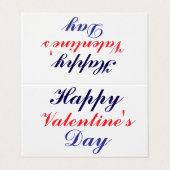 Happy Valentine's Day Visitekaartje (Buitenkant ongevouwen)