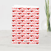 Happy Valentine's Day Wenskaart Dad Red Heart Feestdagen Kaart (Achterkant)
