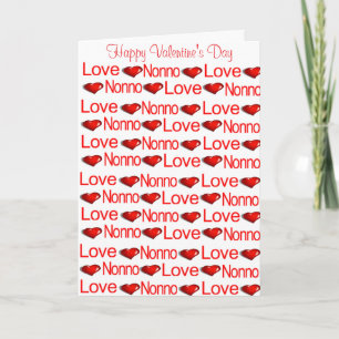 Happy Valentine's Day Wenskaart Nono Red Heart Feestdagen Kaart