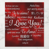 Happy Valentine's Day Wijn Etiket (Enkel label)