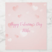 Happy Valentine's Day Wijn Etiket (Enkel label)