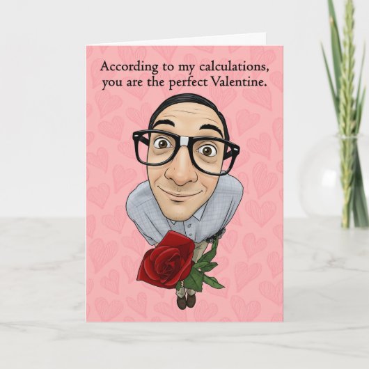 Happy Valentines Day Will You Be Mine Nerdy Geek Feestdagen Kaart (Voorkant)