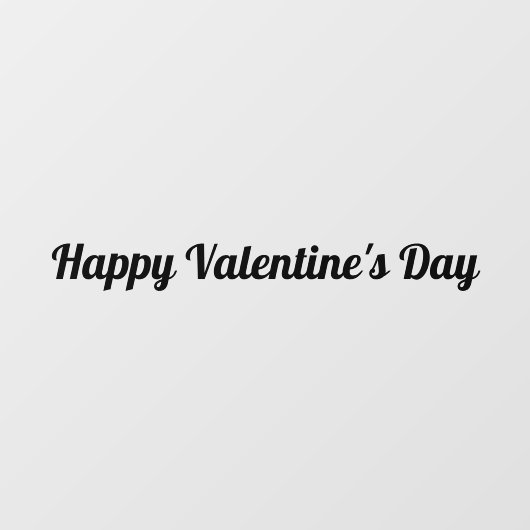Happy Valentine's Day Window Cling Raamsticker (Vel)
