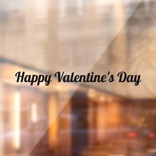Happy Valentine's Day Window Cling Raamsticker (Vel 2)