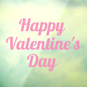 Happy Valentine's Day Window Cling Raamsticker (Vel 3)