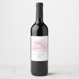 Happy Valentine's Day Wine Labels Wijn Etiket